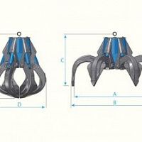 Грейфер для металлолома многочелюстной Delta SCE 405