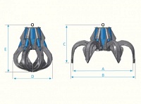Грейфер для металлолома многочелюстной Delta SCE 504-E